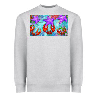 Heather Grey crab and starfish  cup Heavyweight Sweatshirt - BarkalooDesign