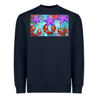 Navy crab and starfish  cup Heavyweight Sweatshirt - BarkalooDesign