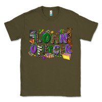 Army Green loan officer mardi gras cowgirl Classic Tee - CowGirlArtShop
