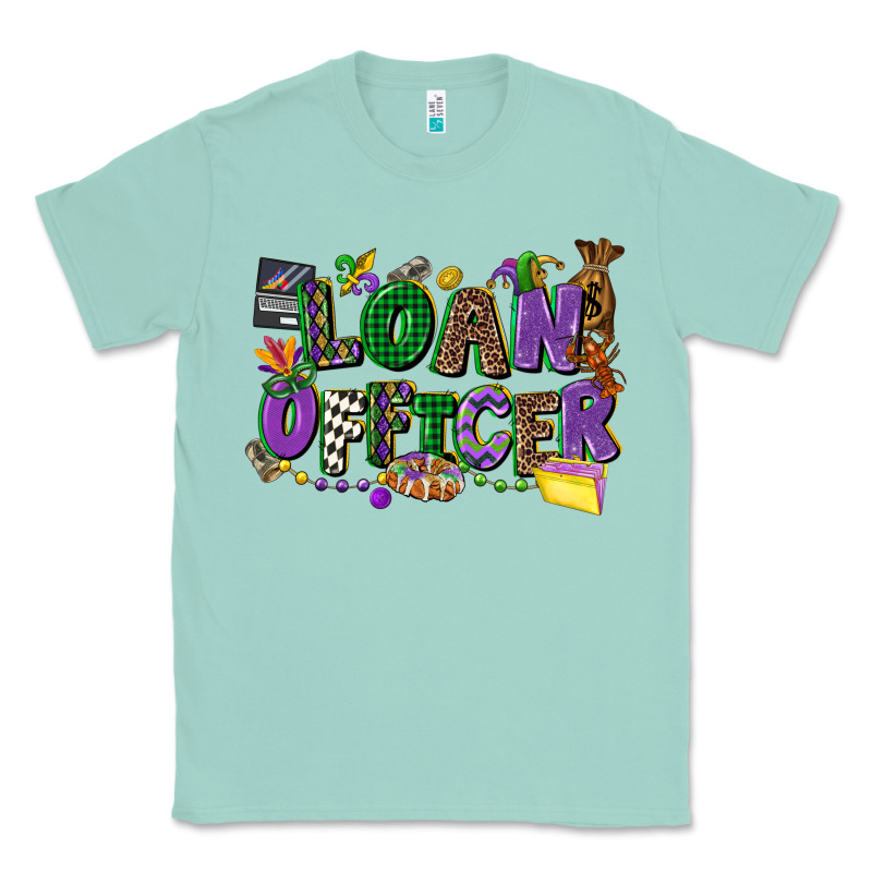 Loan Officer Mardi Gras Cowgirl Classic Tee by CowGirlArtShop | Teevron