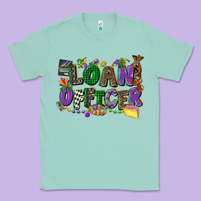 Loan Officer Mardi Gras Cowgirl Classic Tee Designed By Cowgirlartshop