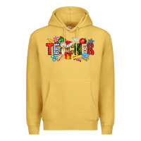 Antique Gold Christmas teacher Premium Hoodie - CowhideDigitalArt