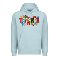 Blue Mist Christmas teacher Premium Hoodie - CowhideDigitalArt