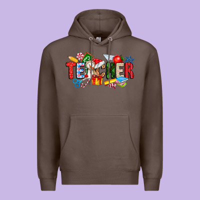 Christmas Teacher Premium Hoodie Designed By Cowhidedigitalart