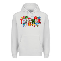 Dove Grey Christmas teacher Premium Hoodie - CowhideDigitalArt