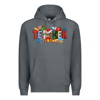Rock Christmas teacher Premium Hoodie - CowhideDigitalArt