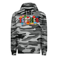 Slate Camo Christmas teacher Premium Hoodie - CowhideDigitalArt
