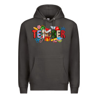 Smoke Christmas teacher Premium Hoodie - CowhideDigitalArt