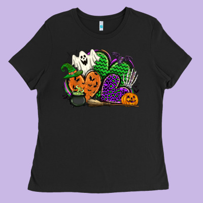 Halloween Heart Ladies Tee Designed By Cowgirlartshop