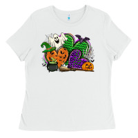 White halloween heart Ladies Tee - CowGirlArtShop