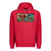 Cardinal texas longhorn with aztec tiger and  leopard Premium Hoodie - RanaPortraitStore