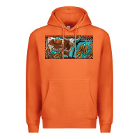 Carrot texas longhorn with aztec tiger and  leopard Premium Hoodie - RanaPortraitStore