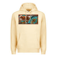 Pina Colada texas longhorn with aztec tiger and  leopard Premium Hoodie - RanaPortraitStore