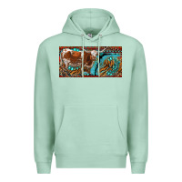Seafoam texas longhorn with aztec tiger and  leopard Premium Hoodie - RanaPortraitStore
