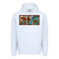 White texas longhorn with aztec tiger and  leopard Premium Hoodie - RanaPortraitStore