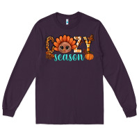 Plum turkey cozy season thanksgiving bbs Long Sleeve Tee - BundleAndBundleShop