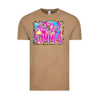 Vintage Coffee Hot Girl Summer Tie Dye Leopard Vintage Tee - CowCowDesign