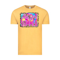 Vintage Mustard Hot Girl Summer Tie Dye Leopard Vintage Tee - CowCowDesign