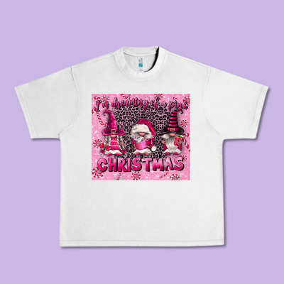 I'm Dreaming Of A Pink Christmas Urban Heavy Tee Designed By Fadigitalartstudio