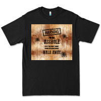 Black warning i'm an asshole with rusty background Premium Tee - TumblerDesignByShophia