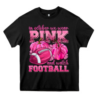 Black In October We Wear Pink Watch Football Heavy Core Tee - texasbilliewilder