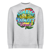 Heather Grey sunrise sunburn sunset repeat Heavyweight Sweatshirt - BarkalooDesign
