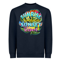 Navy sunrise sunburn sunset repeat Heavyweight Sweatshirt - BarkalooDesign
