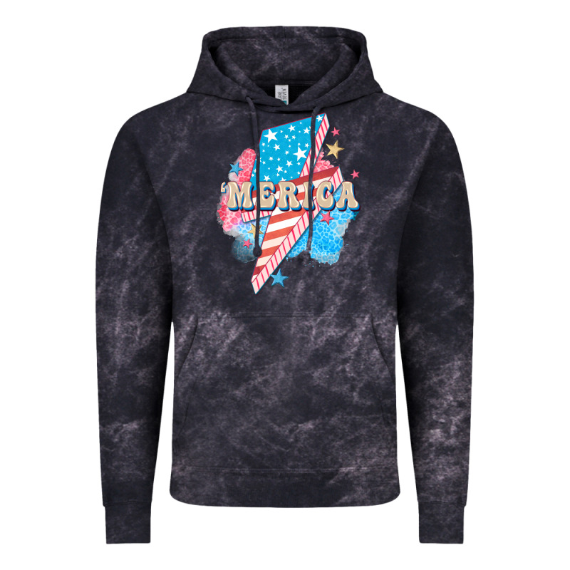 Merica Leopard Lightning Bolt Vintage Hoodie by FaDigitalArtStudio | Teevron