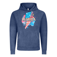 Vintage Denim Merica leopard lightning bolt Vintage Hoodie - FaDigitalArtStudio