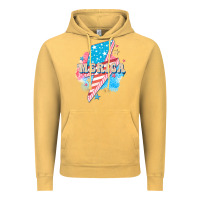 Vintage Mustard Merica leopard lightning bolt Vintage Hoodie - FaDigitalArtStudio