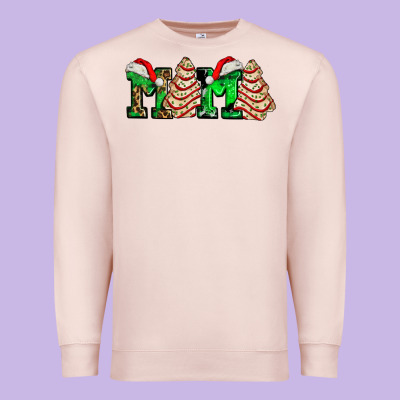 Mama With Christmas Tree Cake Ado Premium Sweatshirt Designed By Adodesignshop