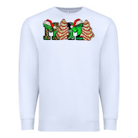 White mama with christmas tree cake ado Premium Sweatshirt - AdoDesignShop