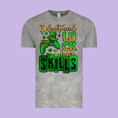 St. Patrick's I Don't Need Luck I Have Skills Vintage Tee Designed By Oliviacreatesart