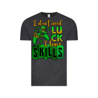 Vintage Black St. Patrick's I don't need luck i have skills Vintage Tee - OliviaCreatesArt
