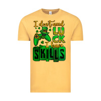Vintage Mustard St. Patrick's I don't need luck i have skills Vintage Tee - OliviaCreatesArt