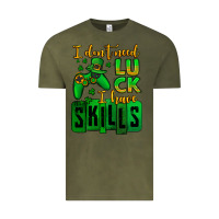 Vintage Olive St. Patrick's I don't need luck i have skills Vintage Tee - OliviaCreatesArt