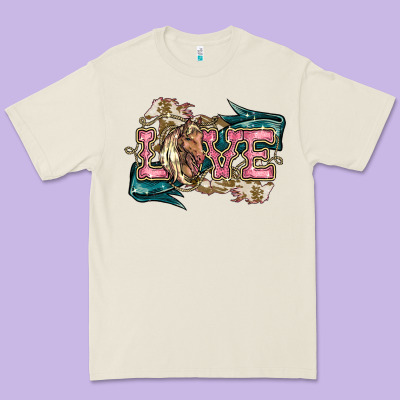 Love Horse Premium Tee Designed By Howdyjamesfarm
