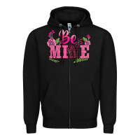 Black walentine's day be mine Zipper Hoodie - BarkalooDesign