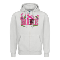 Dove Grey walentine's day be mine Zipper Hoodie - BarkalooDesign