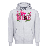 Heather Grey walentine's day be mine Zipper Hoodie - BarkalooDesign