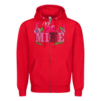 Red walentine's day be mine Zipper Hoodie - BarkalooDesign