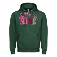 Sports Green walentine's day be mine Zipper Hoodie - BarkalooDesign