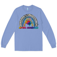 Colony Blue Autism Awareness rainbow Long Sleeve Tee - FaDigitalArtStudio