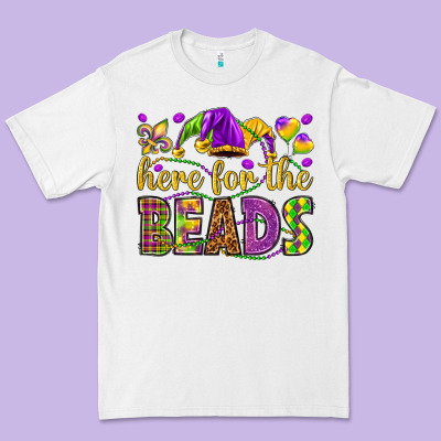 Here For The Beads Premium Tee Designed By Howdyjamesfarm