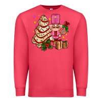 Cardinal christmas tree cake and nutcracker with gifts ado Premium Sweatshirt - AdoDesignShop