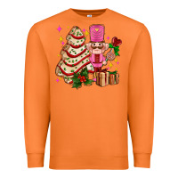 Carrot christmas tree cake and nutcracker with gifts ado Premium Sweatshirt - AdoDesignShop