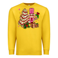 Lemon christmas tree cake and nutcracker with gifts ado Premium Sweatshirt - AdoDesignShop