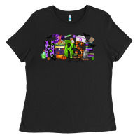 Black nurse coffee cup halloween Ladies Tee - CowGirlArtShop