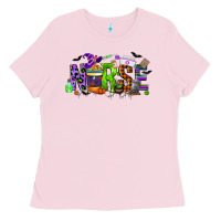 Bubblegum Pink nurse coffee cup halloween Ladies Tee - CowGirlArtShop