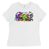 White nurse coffee cup halloween Ladies Tee - CowGirlArtShop